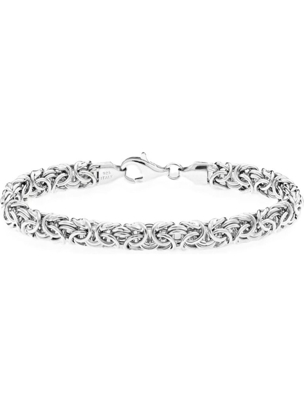 Women's Length 6.5 Inches Italian 925 Sterling Silver Bracelet Handmade Jewelry